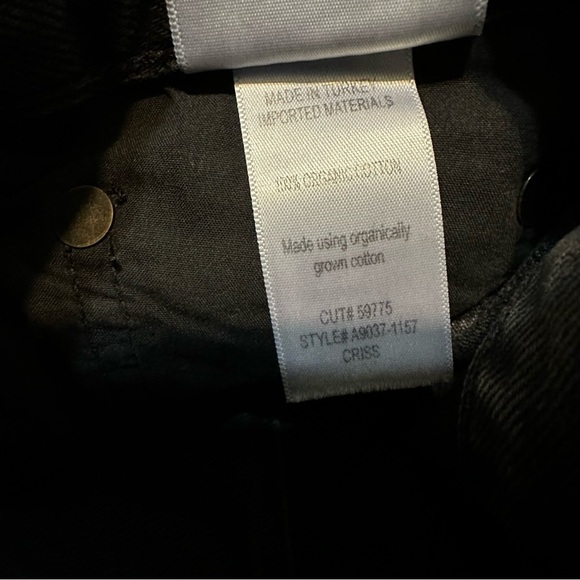 Agolde black washed cross waist Custom cheeky shorts denim jean shorts size 24 - Picture 6 of 8